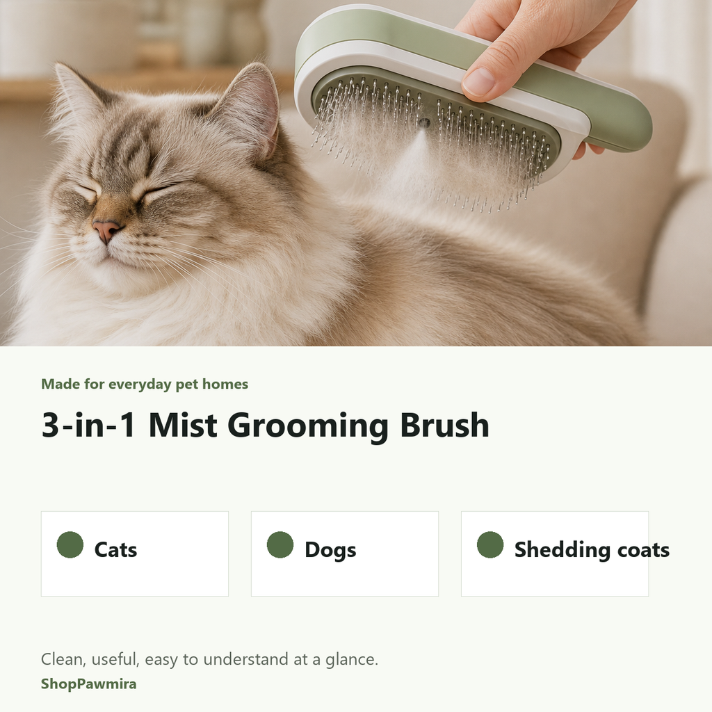 3-in-1 Mist Grooming Brush made for everyday pet homes image