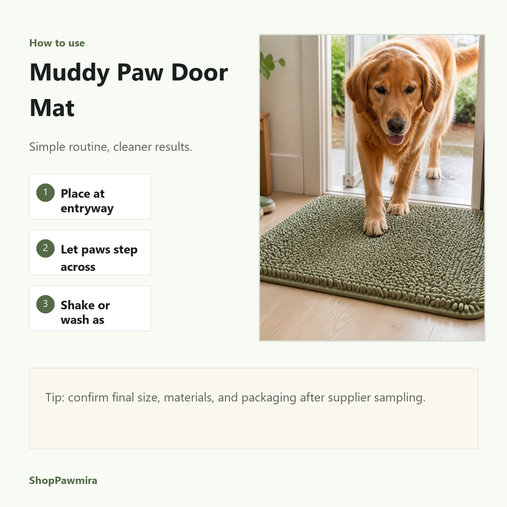 Muddy Paw Door Mat how to use image