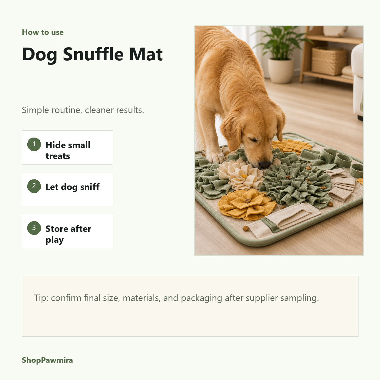 Dog Snuffle Mat how to use image