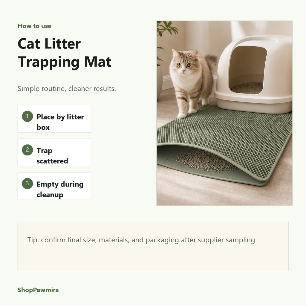 Cat Litter Trapping Mat how to use image