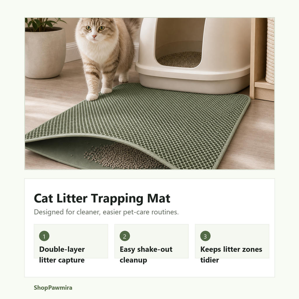 Cat litter trapping mat key benefits