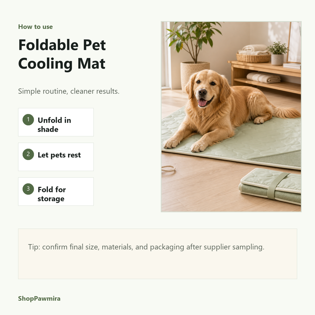 Foldable Pet Cooling Mat how to use image