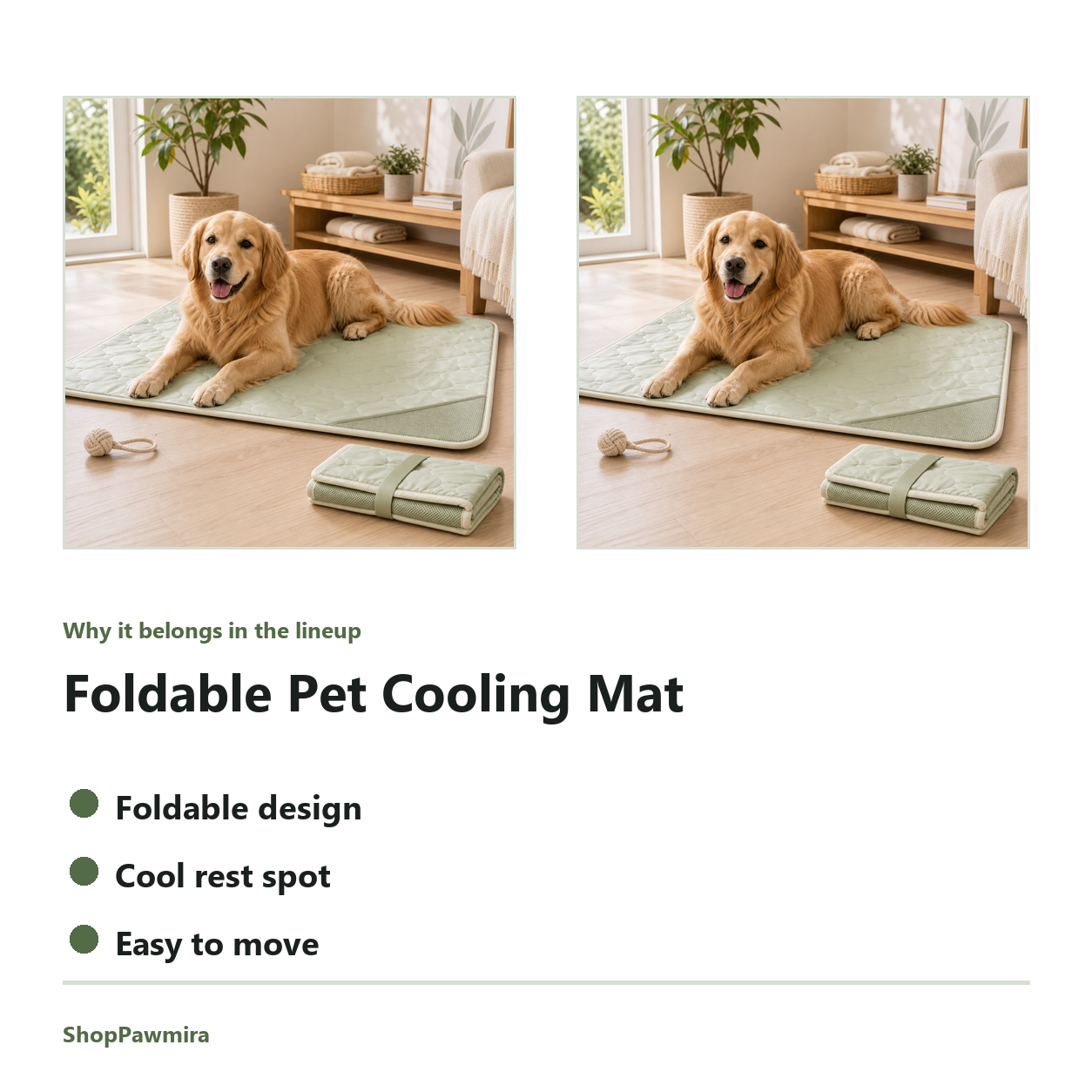 Foldable Pet Cooling Mat feature detail image