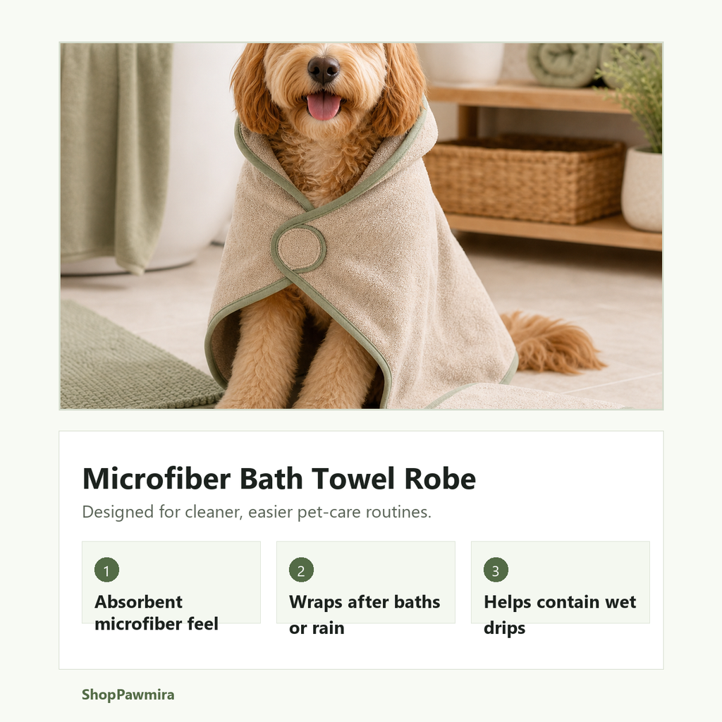 Microfiber pet bath towel robe key benefits
