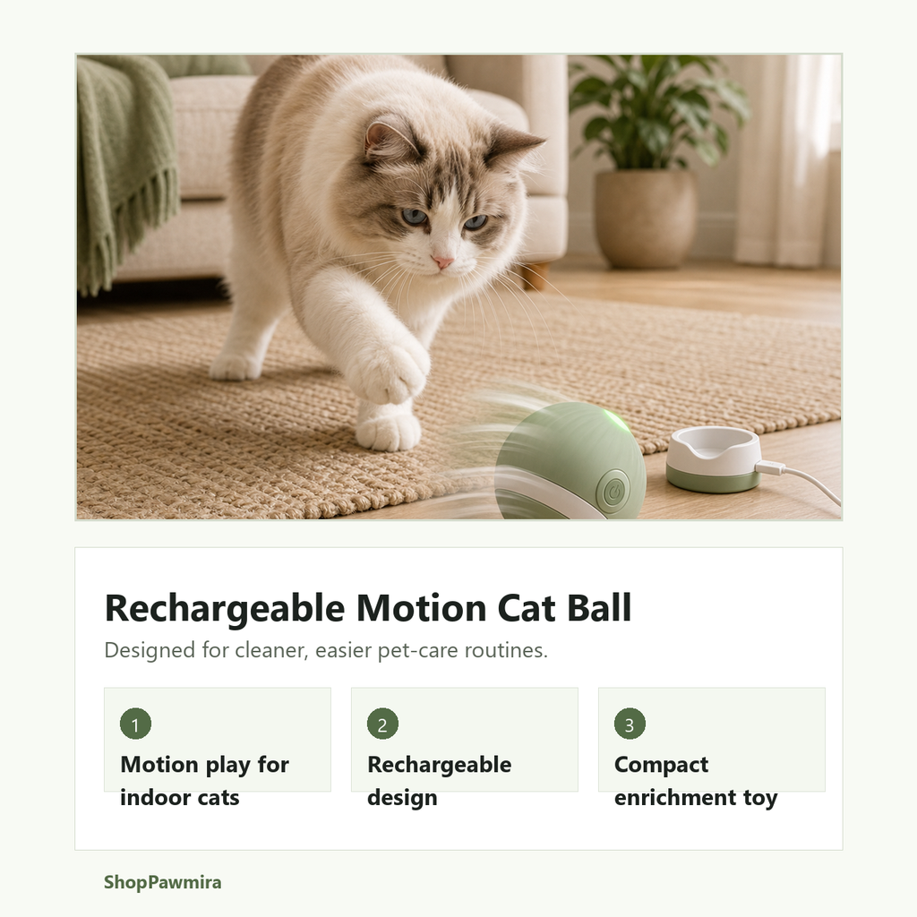 Rechargeable motion cat ball toy key benefits