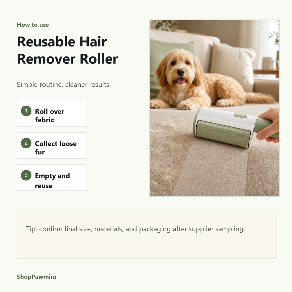 Reusable Hair Remover Roller how to use image