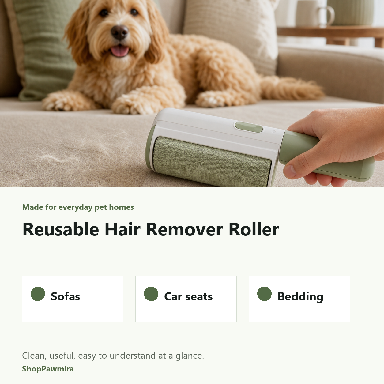 Reusable Hair Remover Roller made for everyday pet homes image