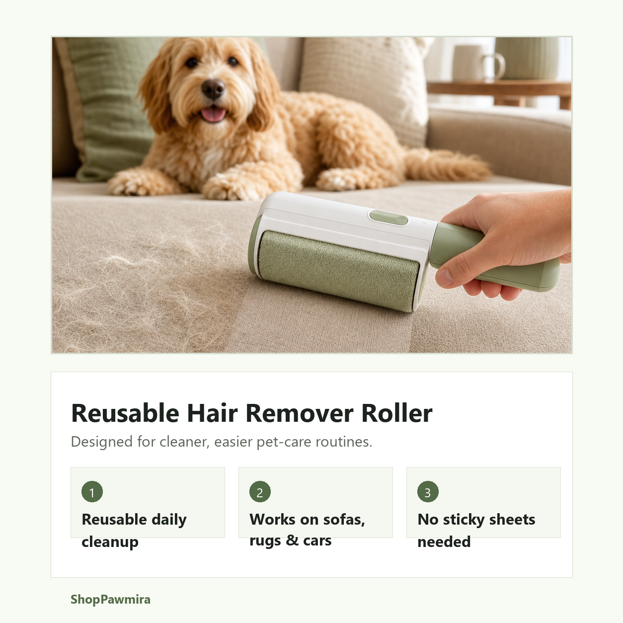 Reusable pet hair remover roller key benefits