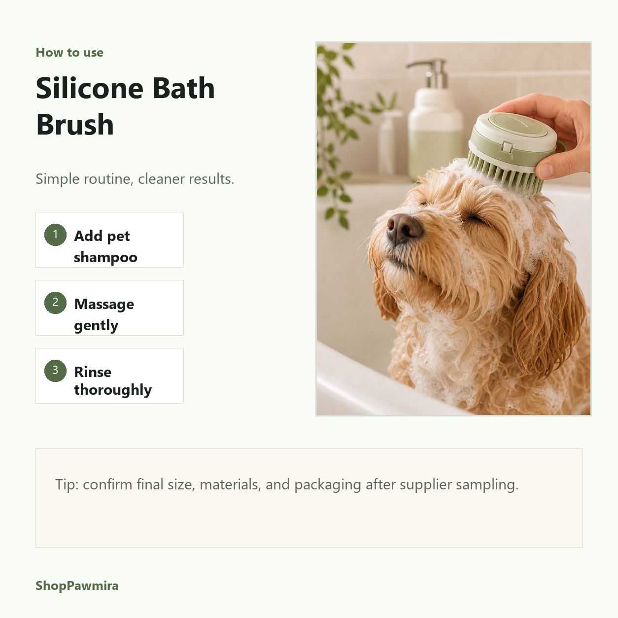 Silicone Bath Brush how to use image