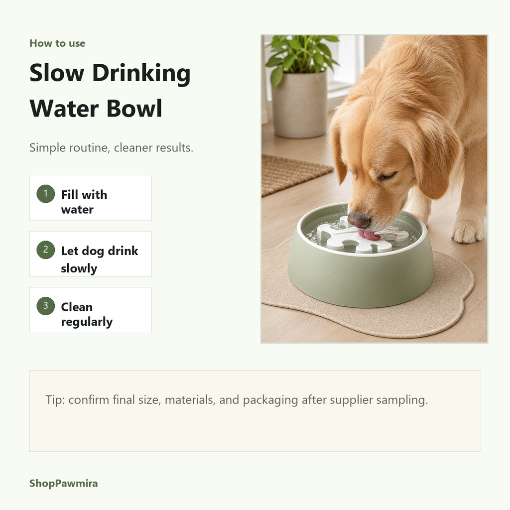 Slow Drinking Water Bowl how to use image