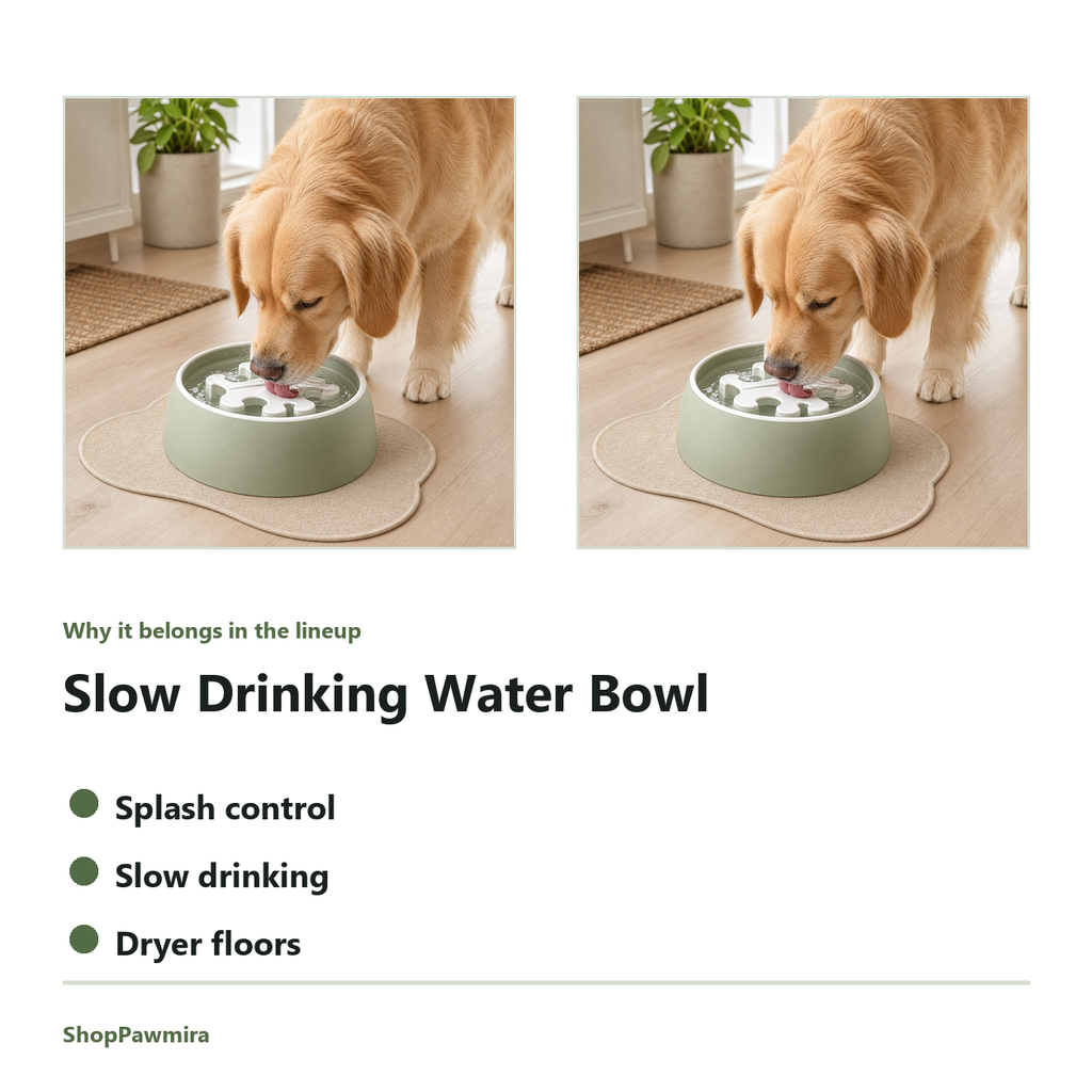Slow Drinking Water Bowl feature detail image