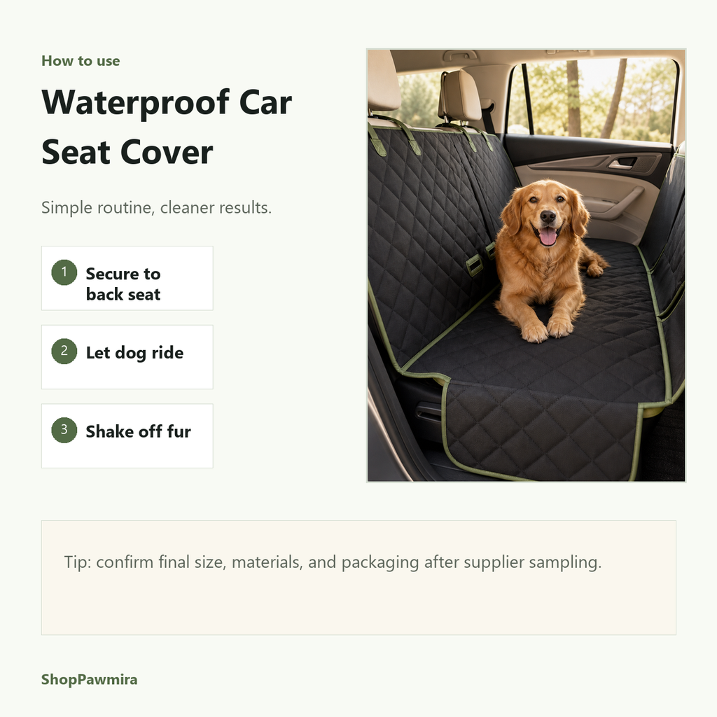 Waterproof Car Seat Cover how to use image