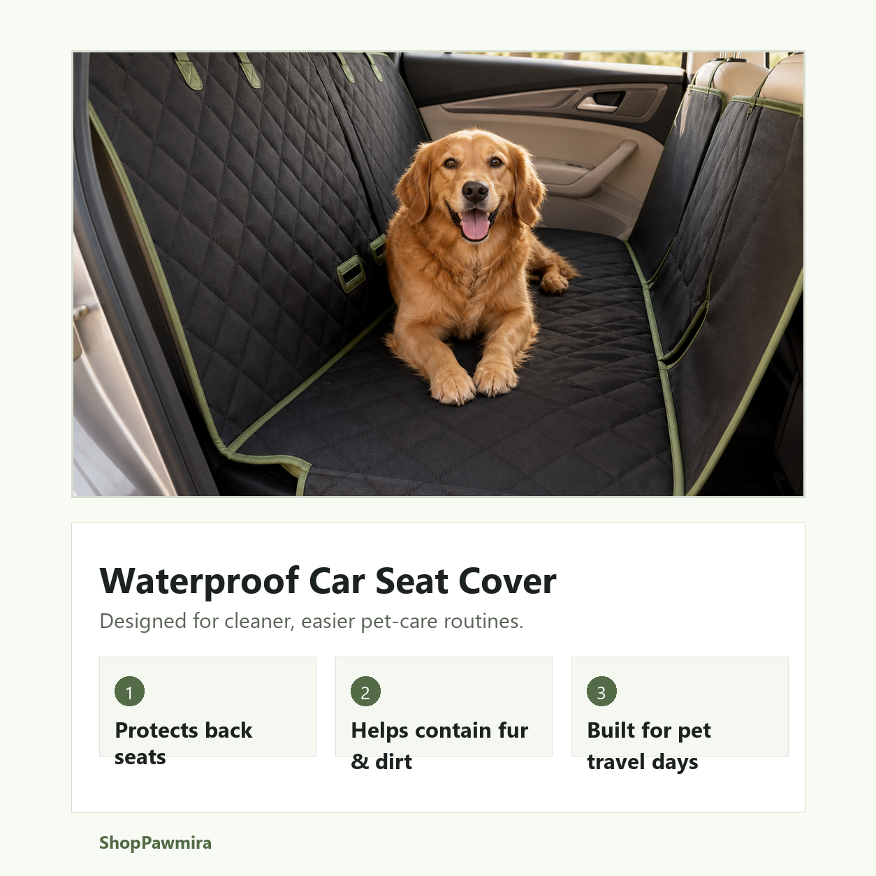 Waterproof dog car seat cover key benefits