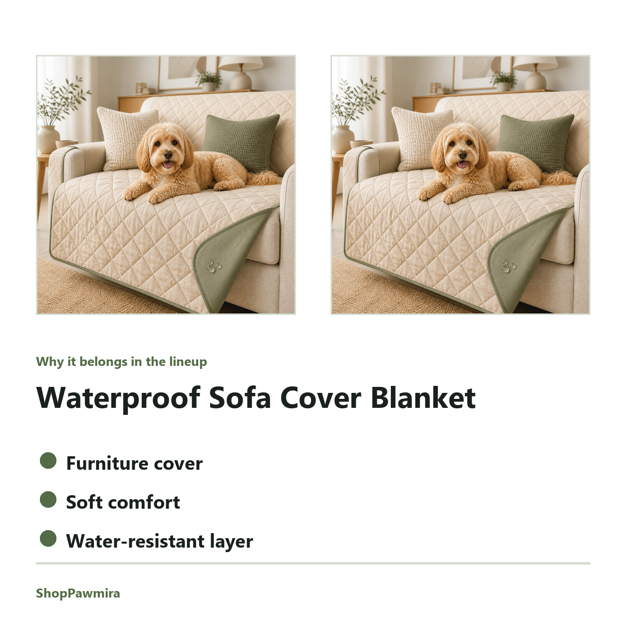 Waterproof Sofa Cover Blanket feature detail image
